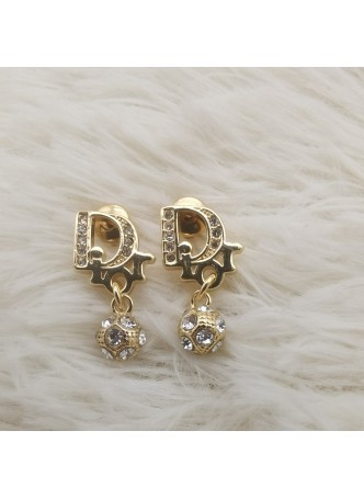  Designer Replicas Dior Rhinestone Ball Earrings RB561